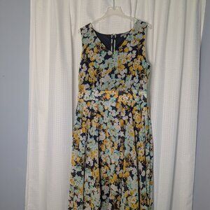 Jessica London Floral Sleeveless Dress, Size 16W